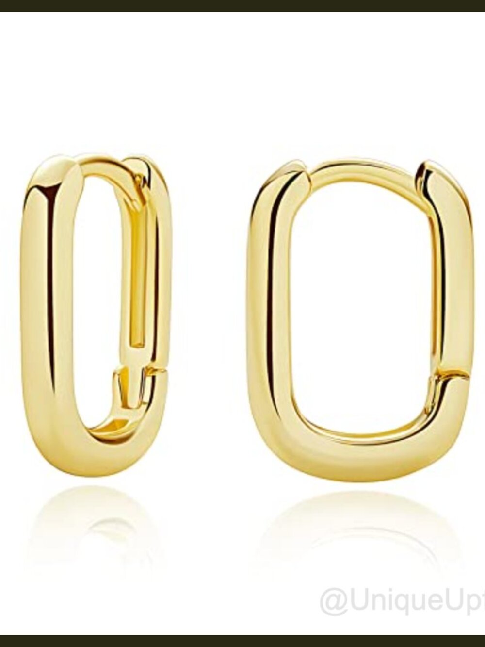 14K Gold Plated Cubic Zirconia Huggie Hoop Earrings